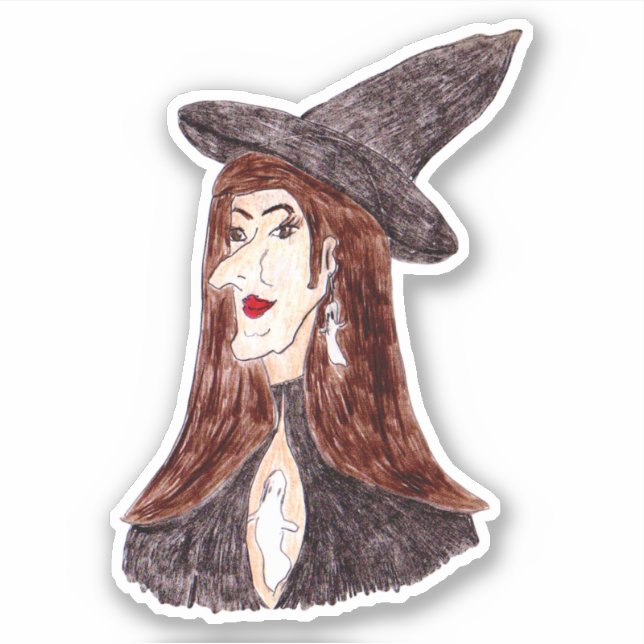 Witch Custom Cut Sticker (Front)