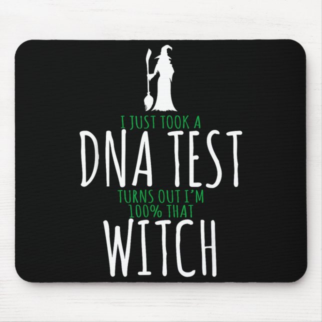 Witch design - 100% that witch - funny halloween  mouse mat (Front)