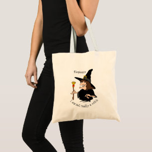 Witch Design Halloween Trick Or Treat Tote Bag