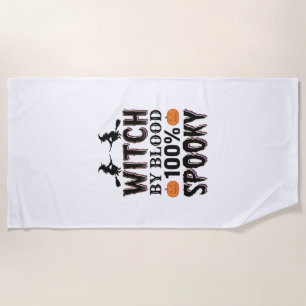 Witch DNA Design Spooky Halloween Humor_1 Beach Towel