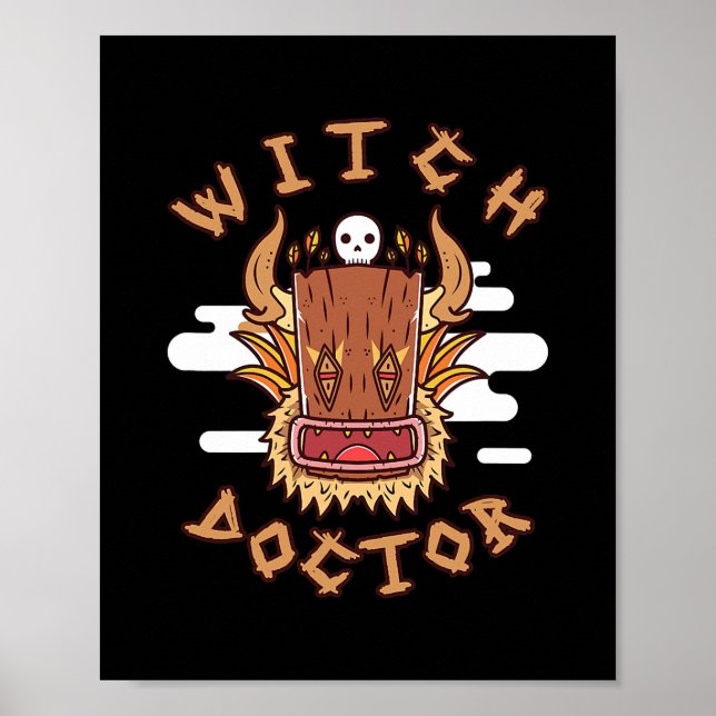 Witch Doctor Healer Shaman Mask  Poster (Front)