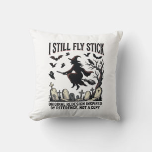 Witch Driving Pun Shirt Funny Vintage Halloween Gr Cushion