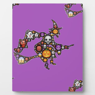 witch emoji plaque