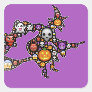 witch emoji square sticker