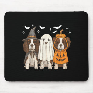 Witch English Springer Spaniel Halloween Springer Mouse Mat