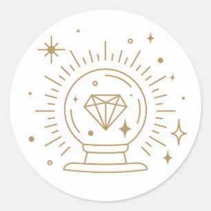 witch esoteric alchemy classic round sticker