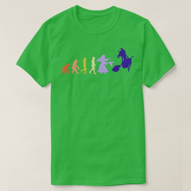 Witch Evolution Halloween T-Shirt (Design Front)