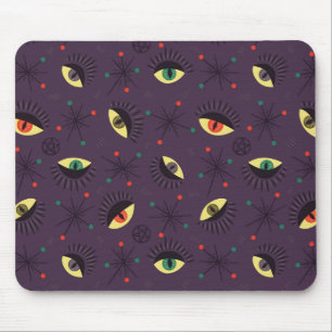 Witch Eyes Dark Gothic Occult Pattern Mouse Mat