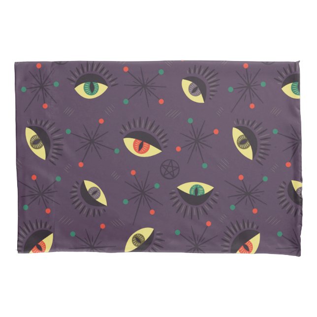 Witch Eyes Dark Gothic Occult Pattern Pillowcase (Front)