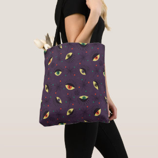 Witch Eyes Dark Gothic Occult Pattern Tote Bag