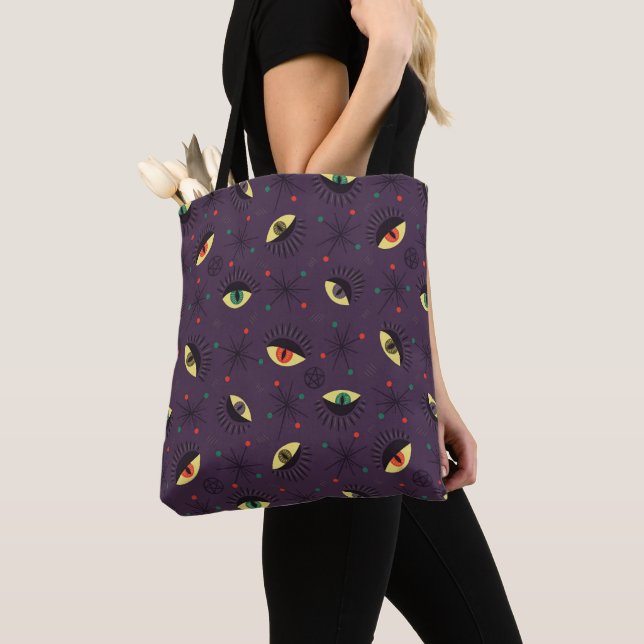 Witch Eyes Dark Gothic Occult Pattern Tote Bag (Close Up)