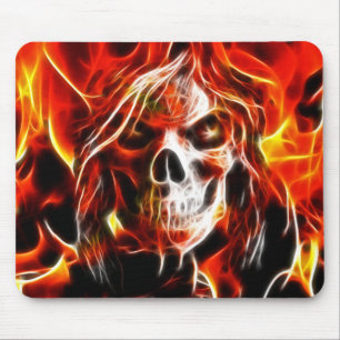 Witch Fiery Skull Mouse Mat