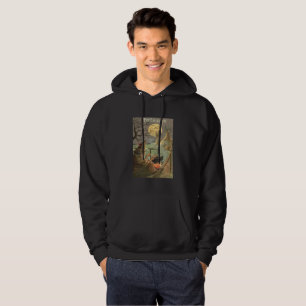 Witch Fire Cauldron Full Moon Night Hoodie