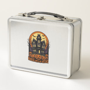 Witch Friends Halloween Haunted House Shirt_1 Metal Lunch Box