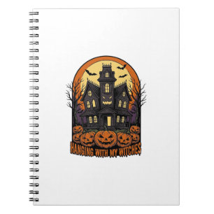 Witch Friends Halloween Haunted House Shirt_1 Notebook