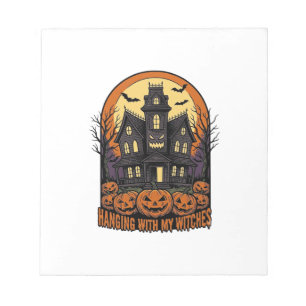 Witch Friends Halloween Haunted House Shirt_1 Notepad