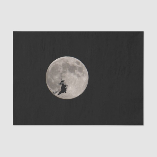 Witch Full Moon Halloween Tissue Paper (Front)