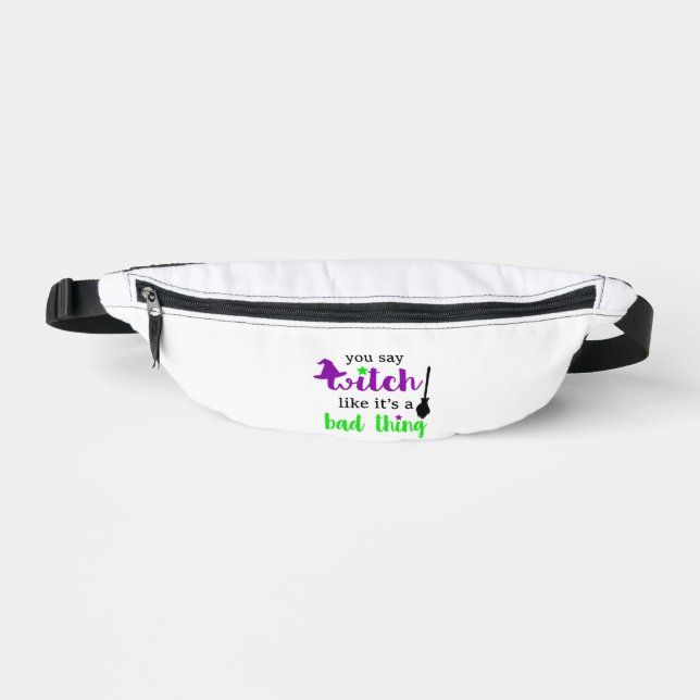 Witch Funny Halloween  Bum Bags (Front)