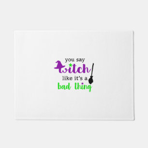 Witch Funny Halloween Doormat