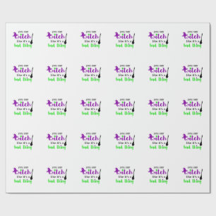 Witch Funny Halloween Wrapping Paper