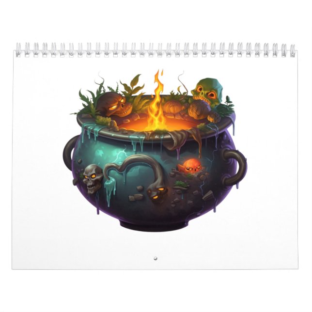 witch furnace with halloween skull calendar (Cover)