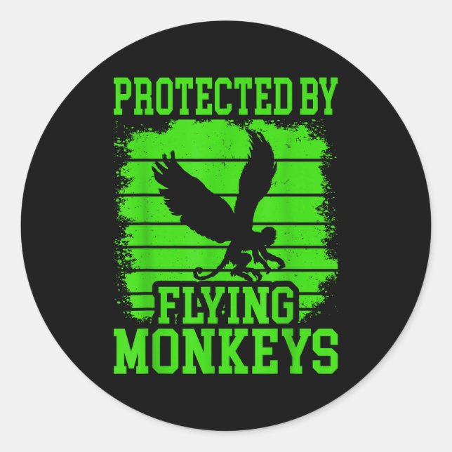 Witch Get My Flying Monkeys  Classic Round Sticker (Front)