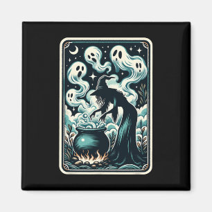 Witch Ghost Cauldron Gothic Supernatural Tarot Car Magnet