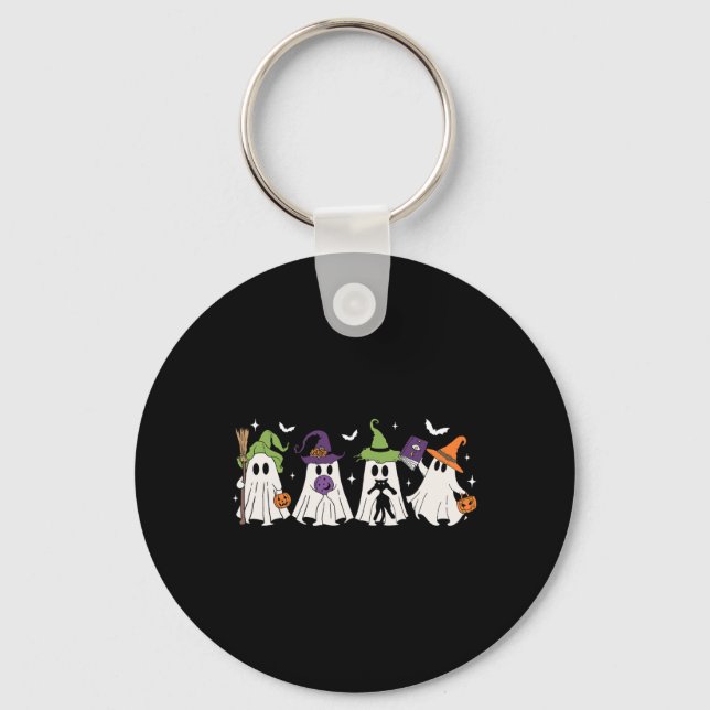 Witch Ghosts Spooky Halloween Witchy Women Girl  Key Ring (Front)