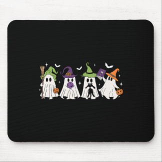Witch Ghosts Spooky Halloween Witchy Women Girl Mouse Mat