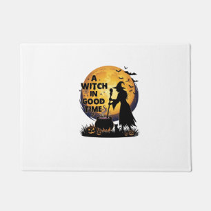 Witch Good Time Halloween Moon Cauldron_1 Doormat