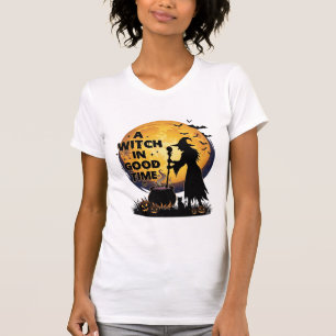Witch Good Time Halloween Moon Cauldron_1 T-Shirt