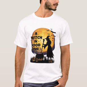 Witch Good Time Halloween Moon Cauldron_1 T-Shirt