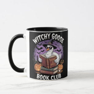 Witch Goose Book Club Spooky Halloween Animal Mug