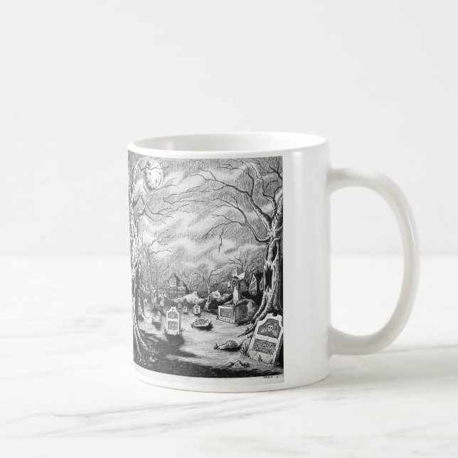 Witch & Graveyard Coffee Mug (Right)