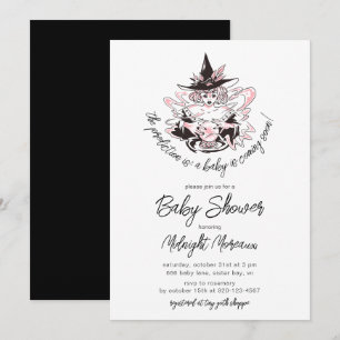 Witch Halloween Baby Shower Invitation