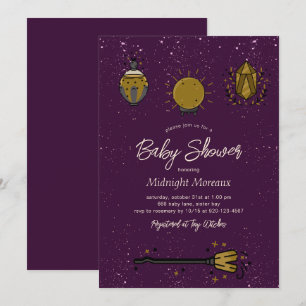 Witch Halloween Baby Shower Invitation
