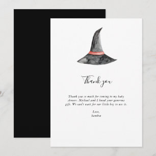 Witch Halloween Baby Shower Thank you Minimal