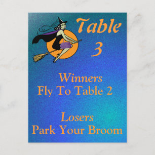 Witch Halloween Bunco Table Card Number 3