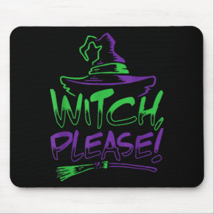 Witch Halloween Costume Funny _ Men Women Kids Mouse Mat