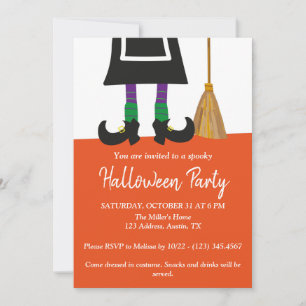 Witch Halloween Costume Party Invitation