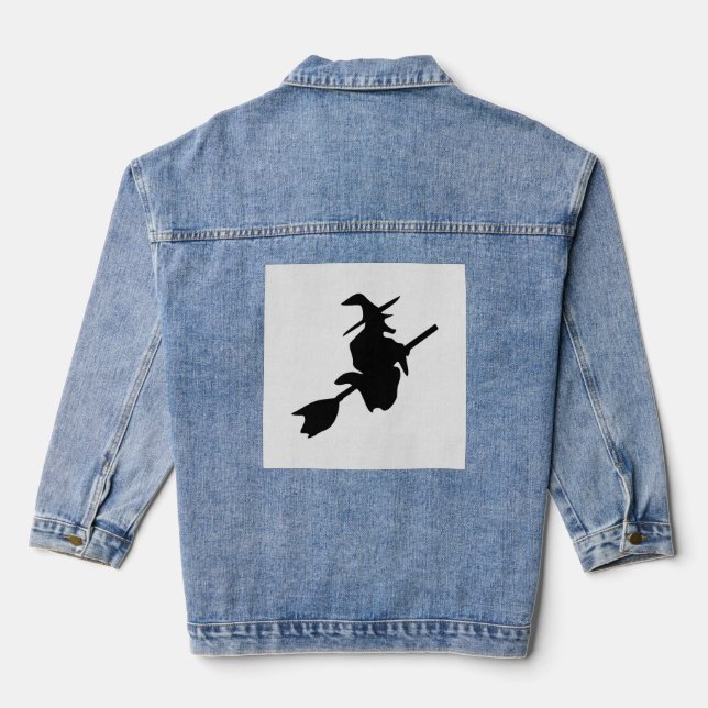 witch halloween denim jacket (Back)