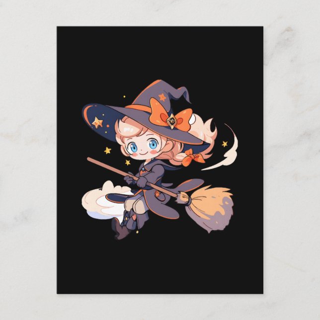 Witch Halloween Enclosure Card (Front)