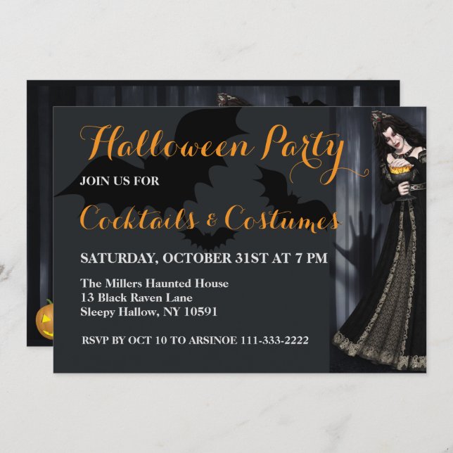 Witch Halloween Invitation (Front/Back)