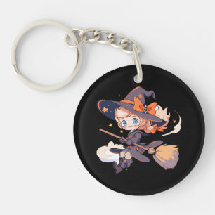 Witch Halloween Key Ring
