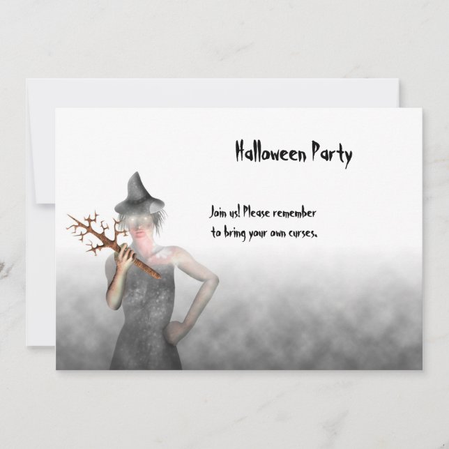 Witch - Halloween Party Invitation (Front)