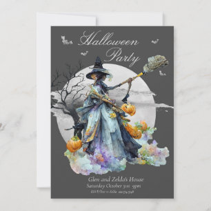 Witch Halloween Party Invitation