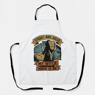 Witch Halloween Shirt Funny Vintage Witch Design_1 Apron