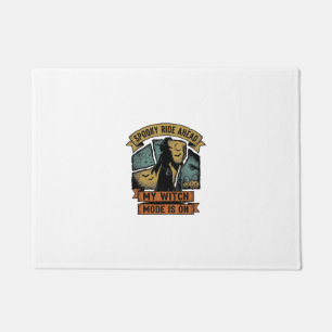 Witch Halloween Shirt Funny Vintage Witch Design_1 Doormat