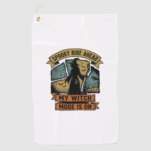 Witch Halloween Shirt Funny Vintage Witch Design_1 Golf Towel