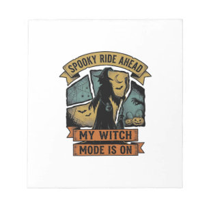 Witch Halloween Shirt Funny Vintage Witch Design_1 Notepad